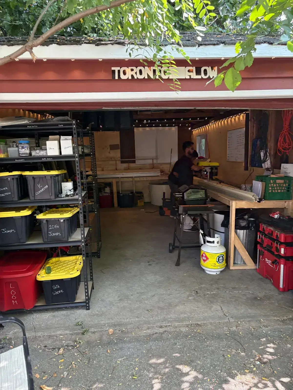 Toronto Glow fabrication shop exterior with branded signage in North York